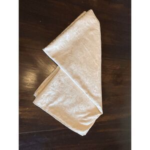 Classic Cream Colored Large Tablecloth, 116" x 61" Scroll Pattern, Entertaining